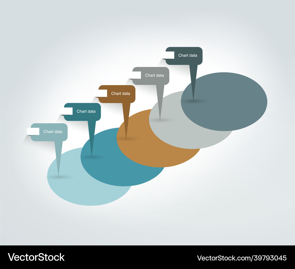 Step by template numbered chart infographic Vector Image