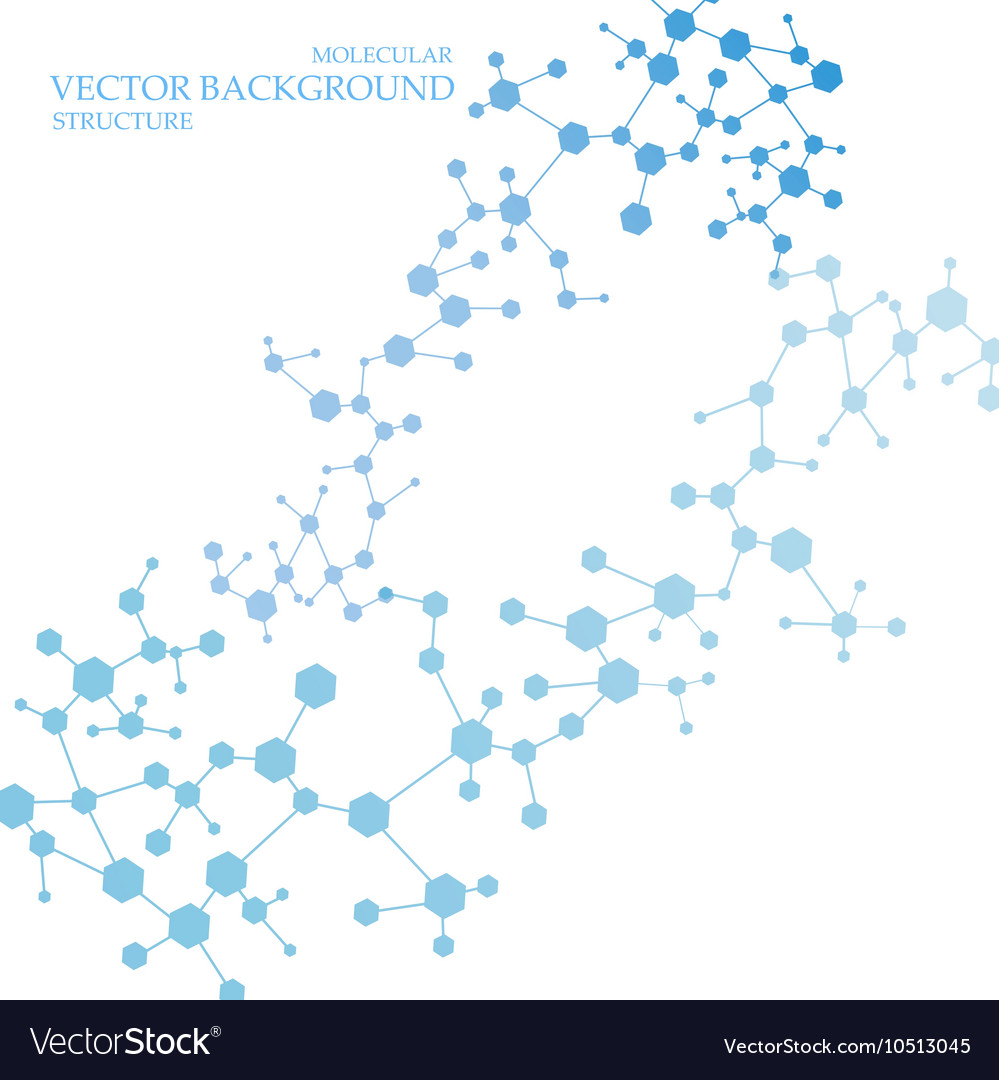 Structure molecule and communication dna atom Vector Image