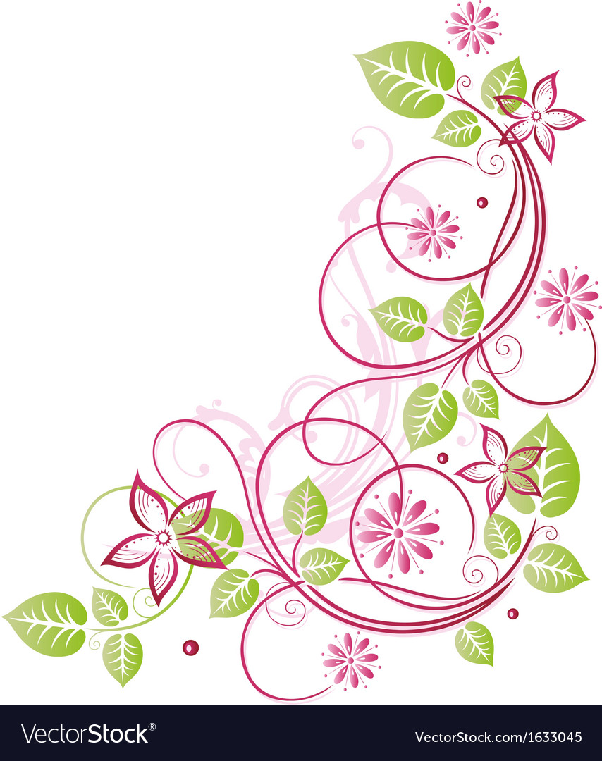 Summer floral element Royalty Free Vector Image