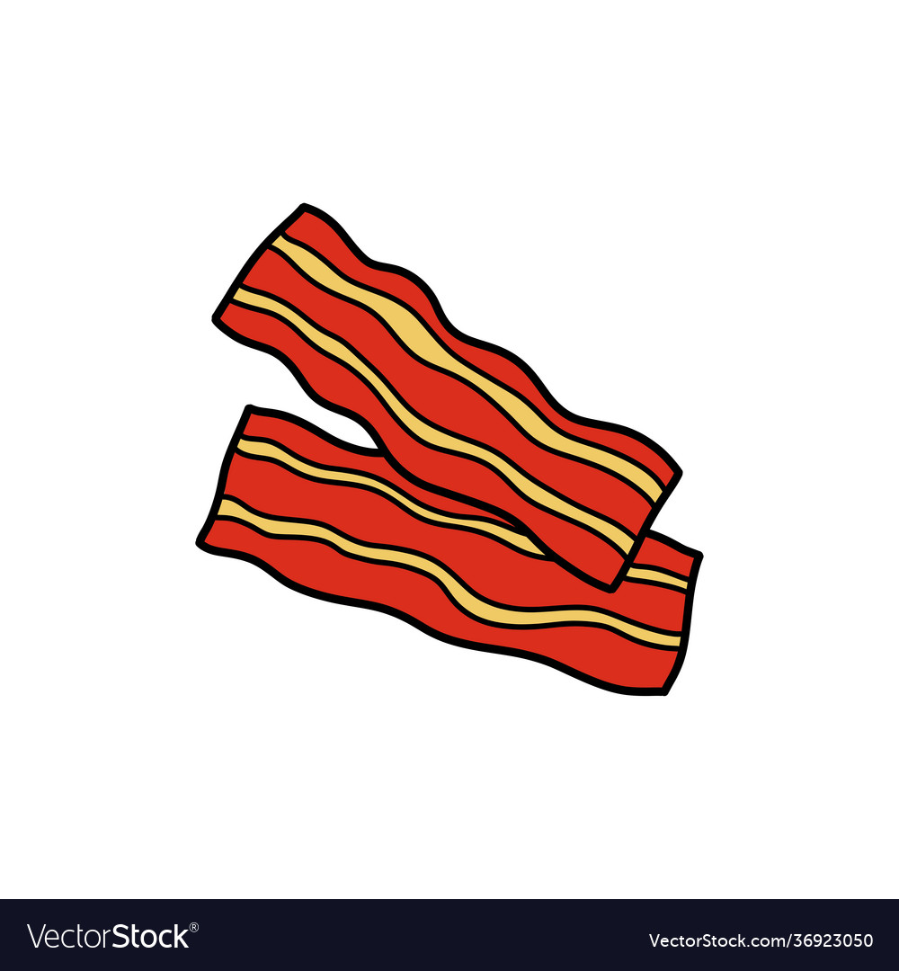 strip of bacon drawing