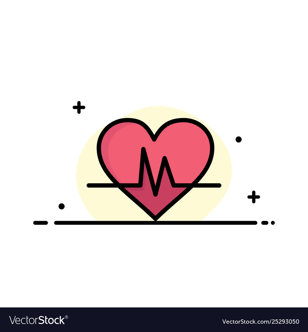 Ecg heart heartbeat pulse business flat line