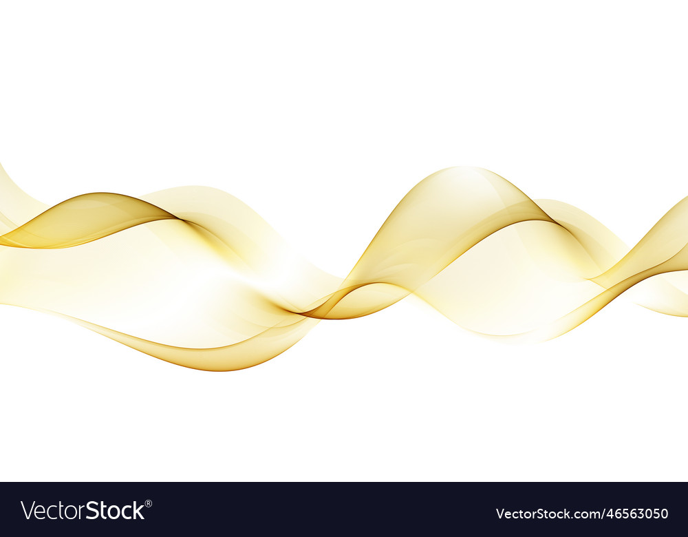 Golden wavy wave design elements a wave of many Vector Image