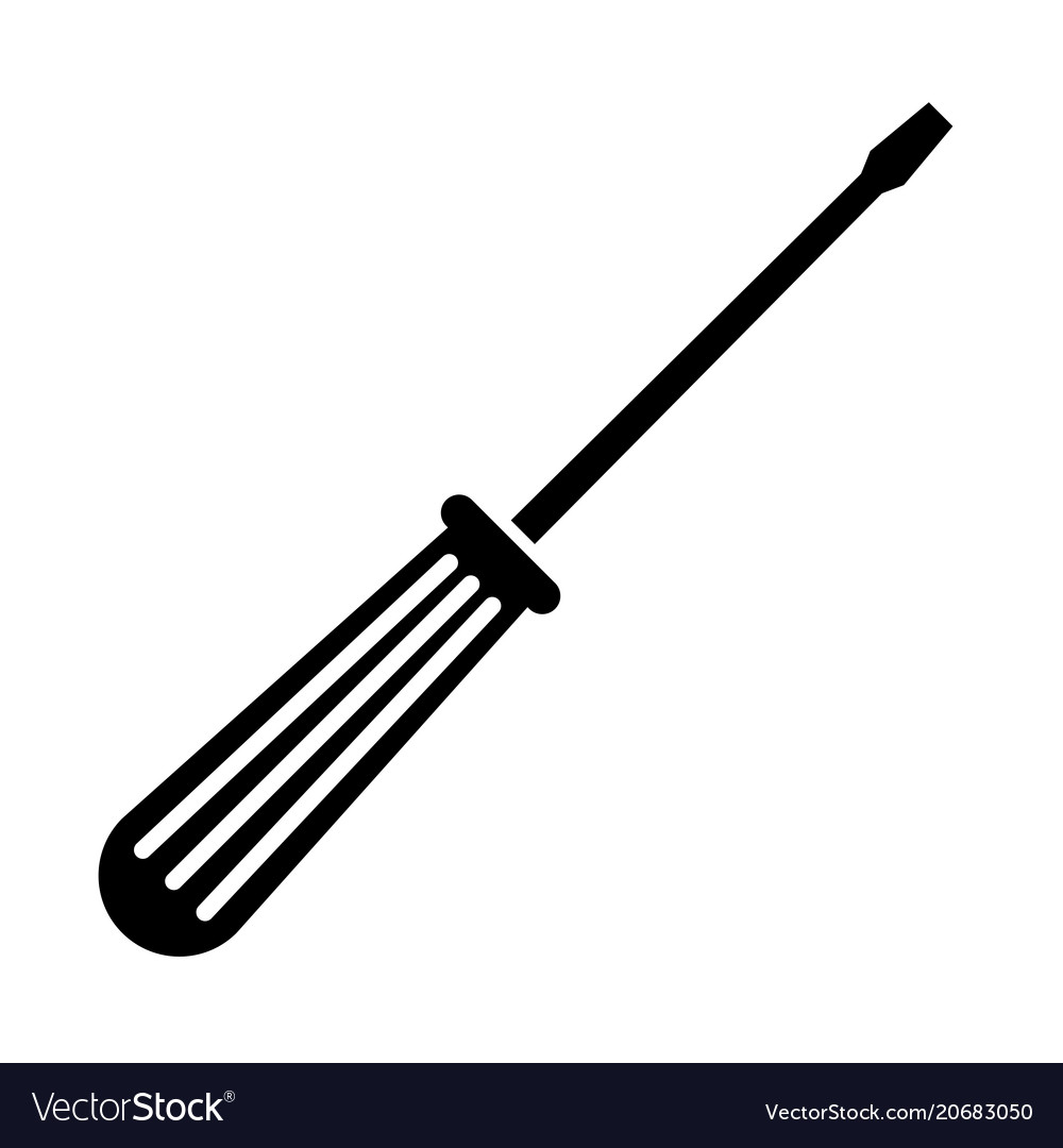 Screwdriver on a white background Royalty Free Vector Image