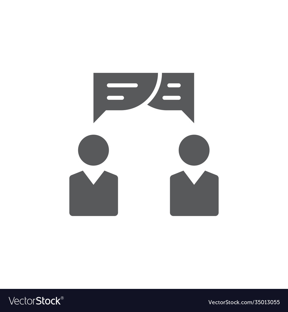 Collaboration conversation icon color line vector image Collaboration conversation icon color line