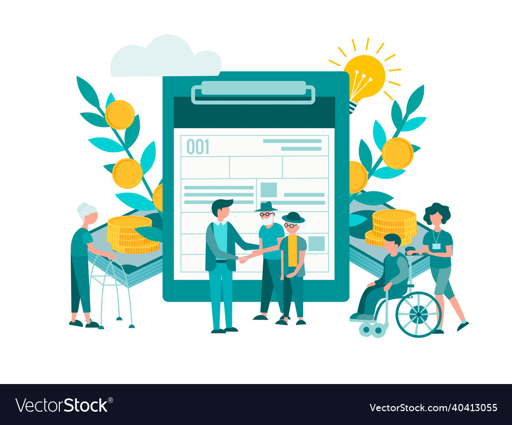 Loans and assistance for people with disabilities Vector Image