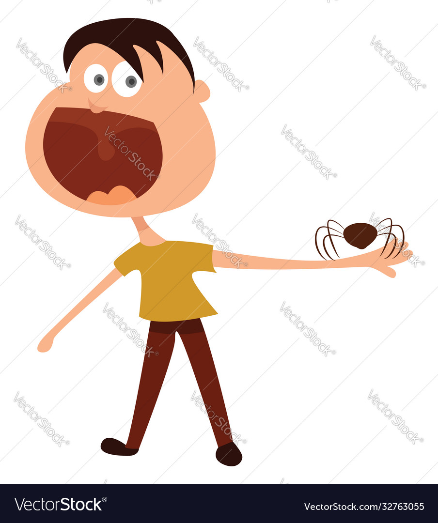 Scared cartoon face Royalty Free Vector Image - VectorStock