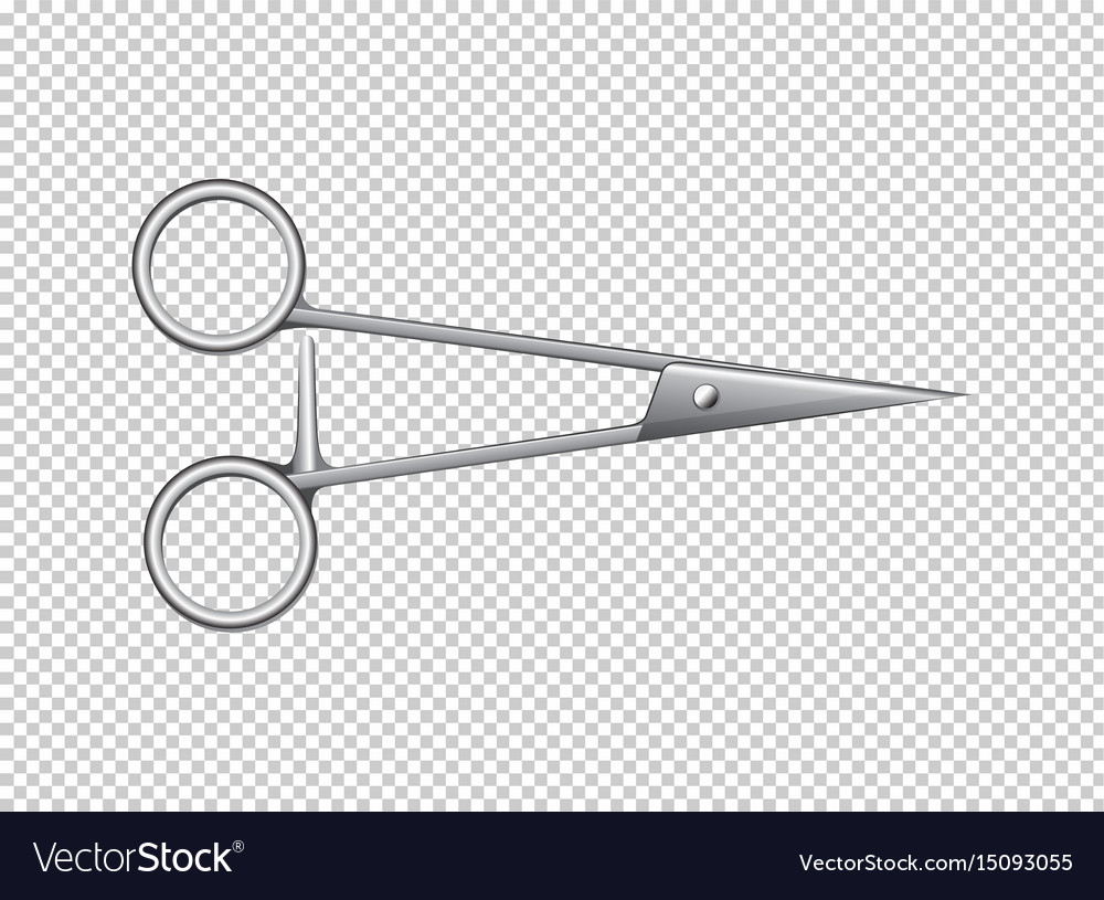 medical scissors on transparent background vector image