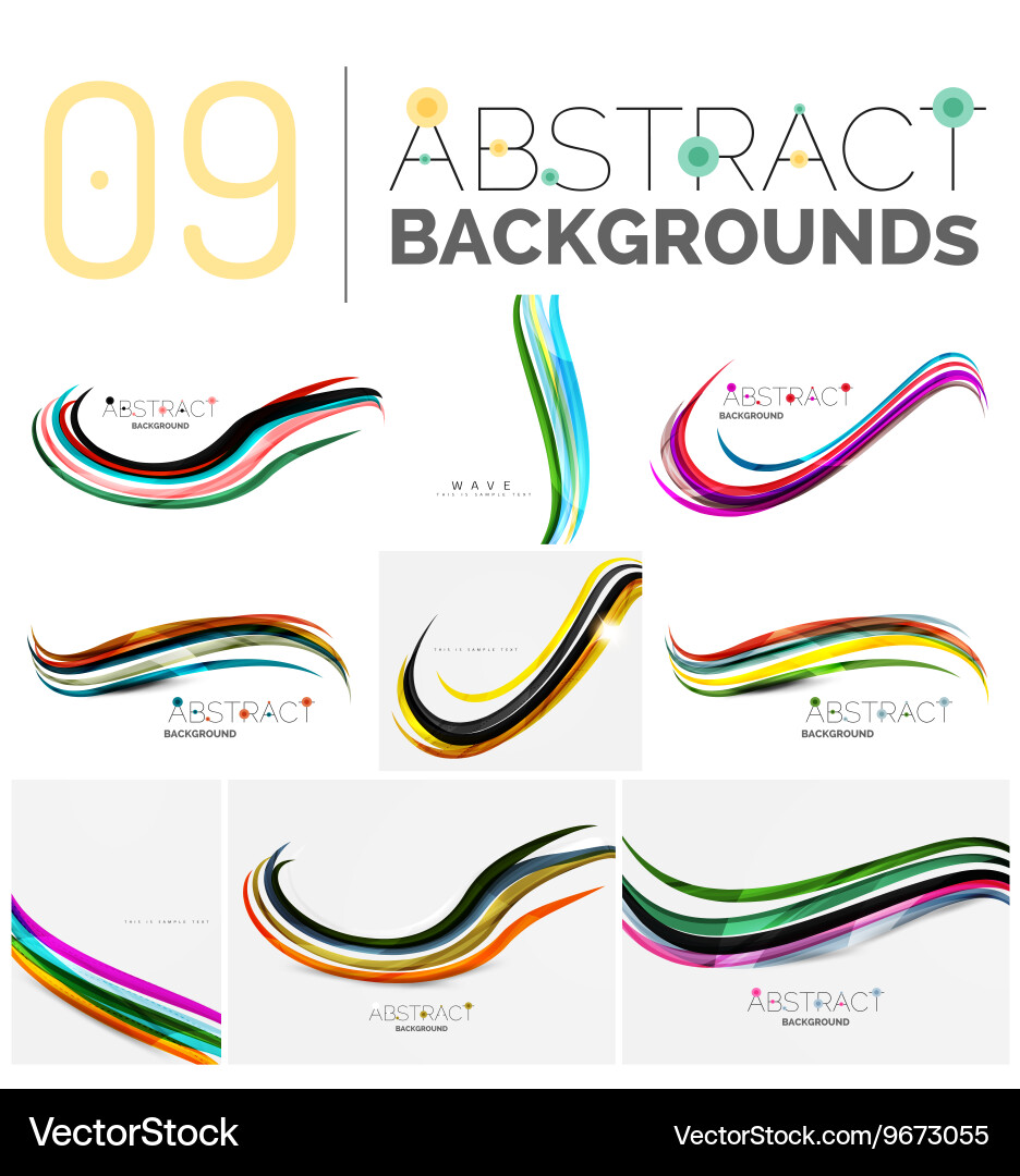 Set of smooth abstract backgrounds Royalty Free Vector Image