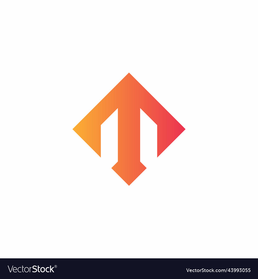 Tm logo simple modern design Royalty Free Vector Image