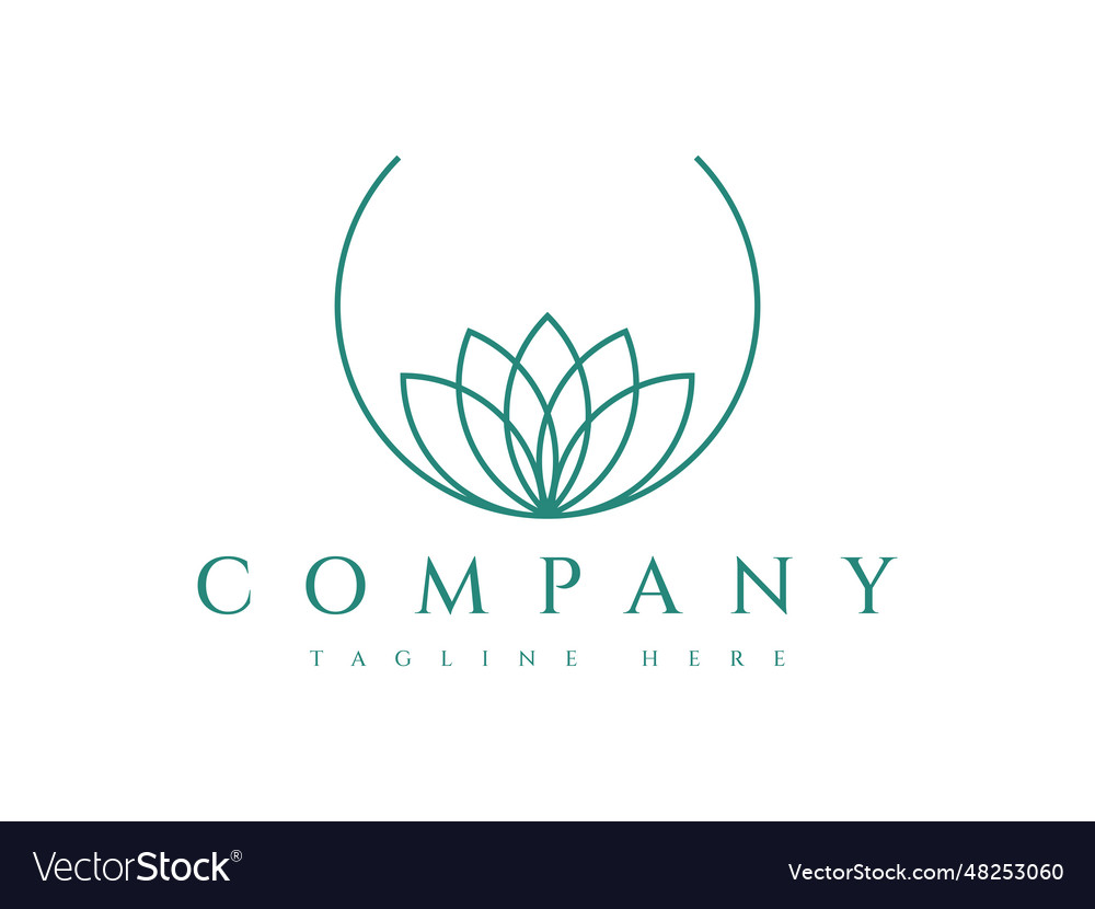 Abstrakte Lotus Blume Linie Logo Design