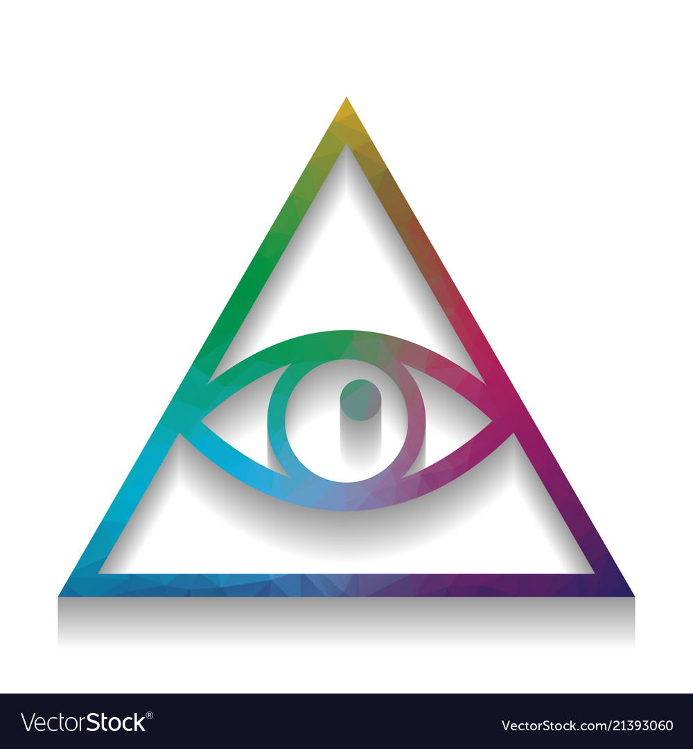 All seeing eye pyramid symbol freemason