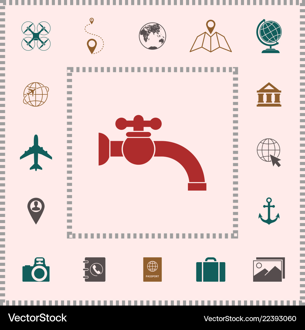Faucet Icon Symbol Elements For Your Design Vector Image