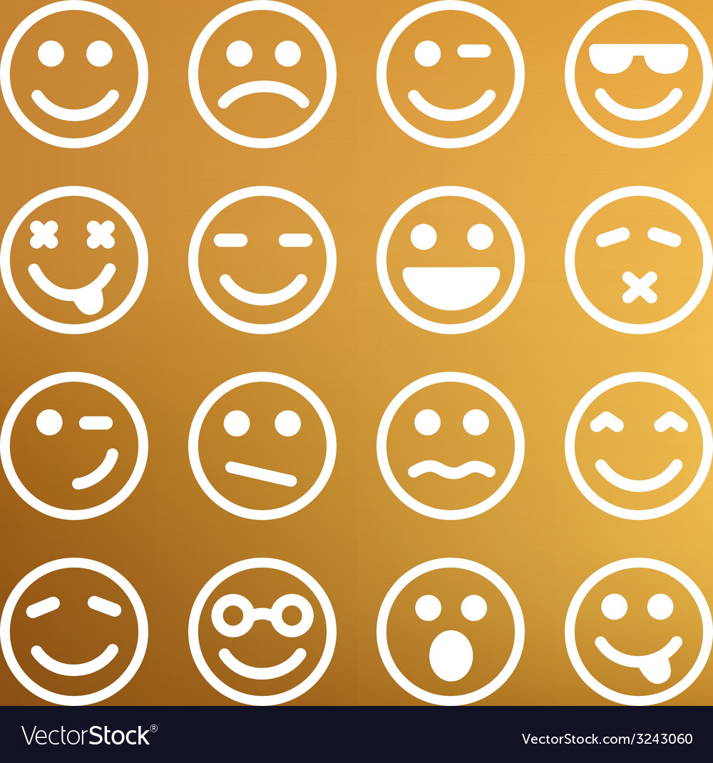 Flat smiley icons