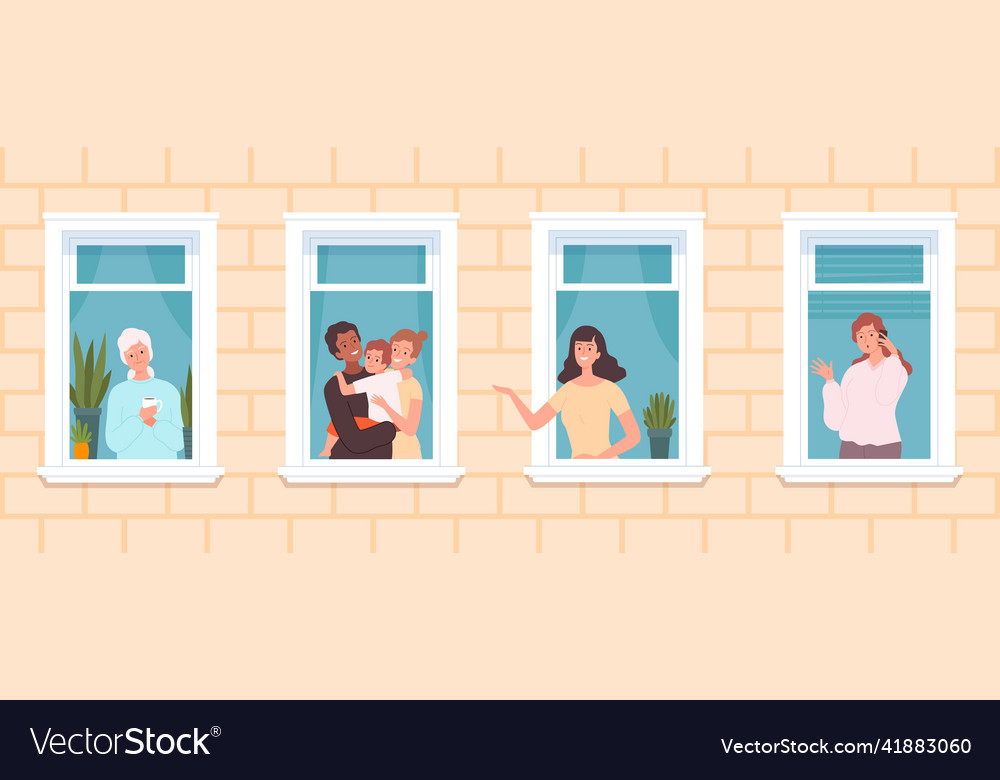 International neighborhood multicultural Vector Image