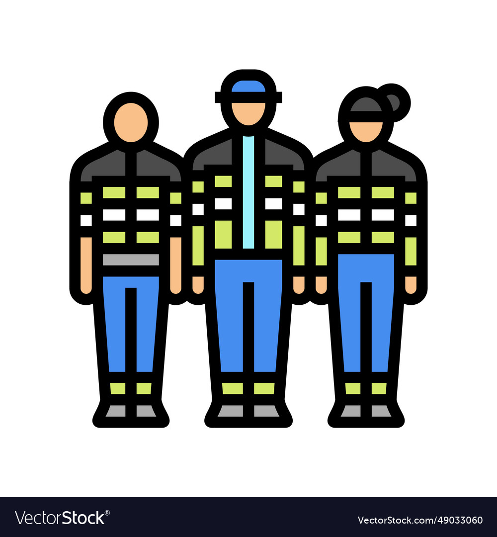 Paramedic team ambulance color icon