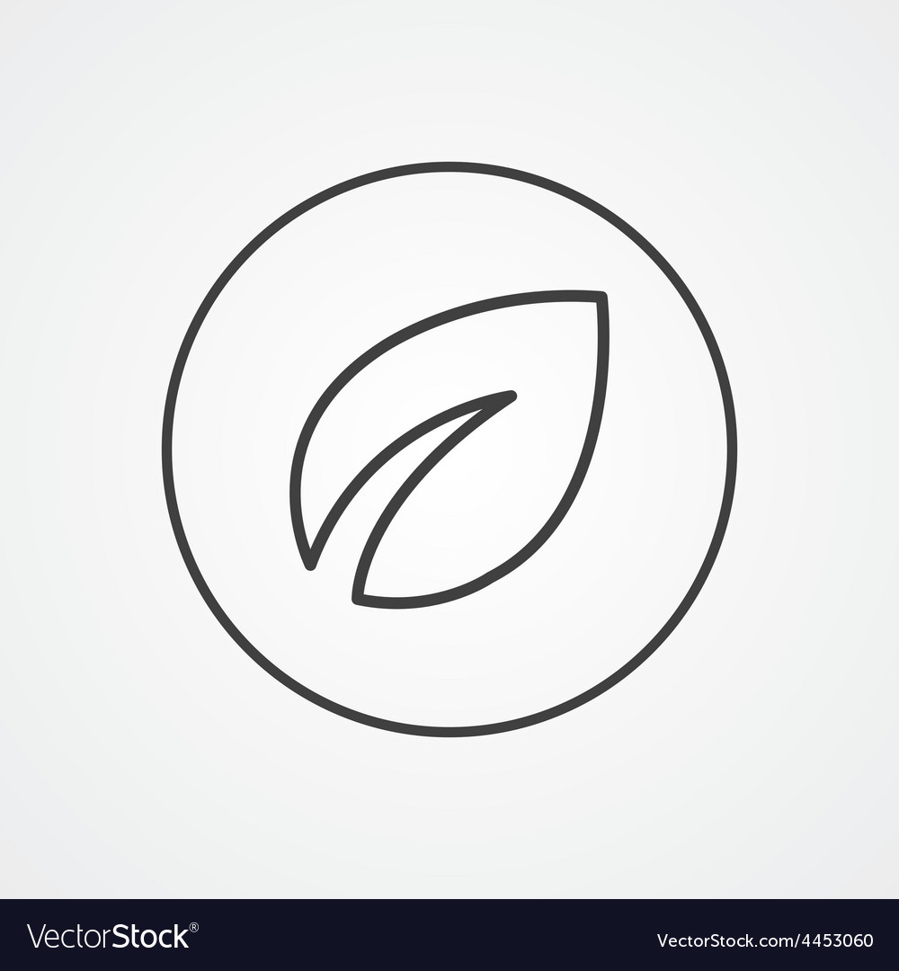 Plant outline symbol dark on white background logo