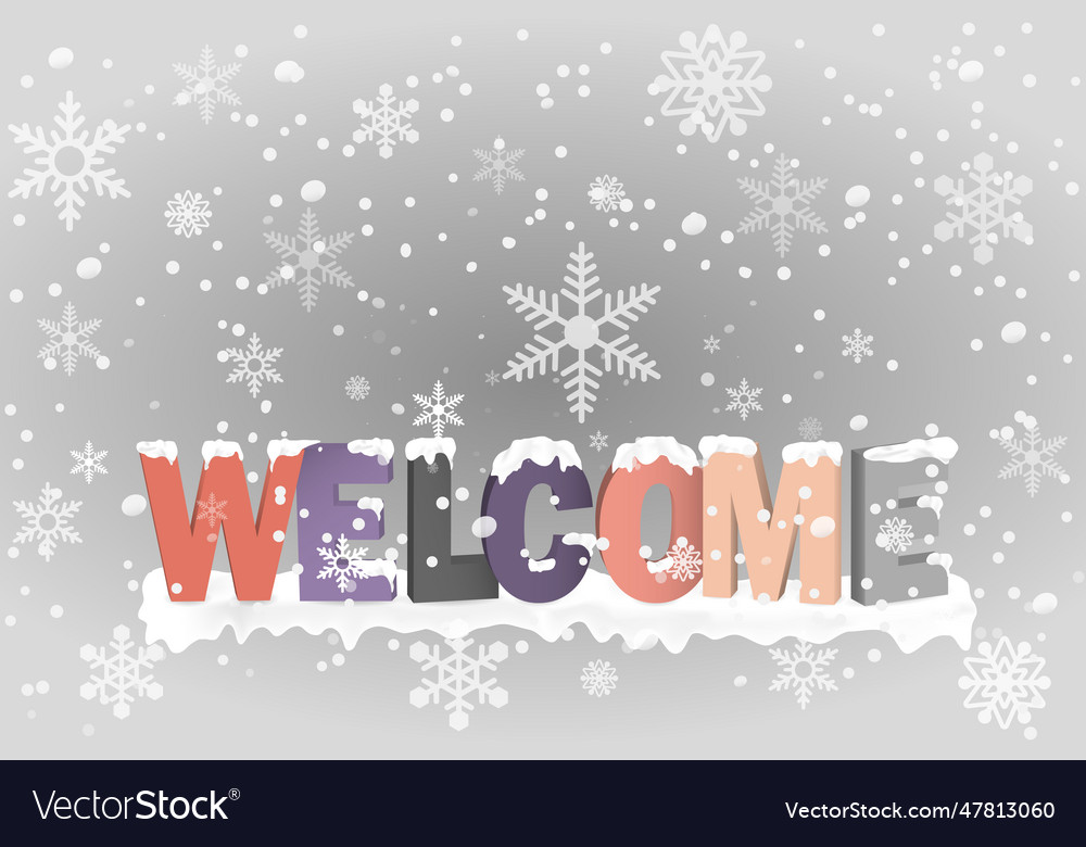 Welcome Winter Royalty Free Vector Image - Vectorstock