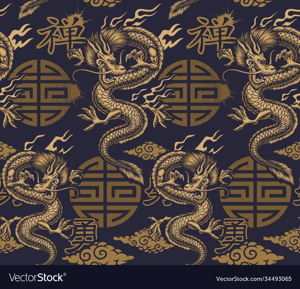 A seamless background in asian style Royalty Free Vector