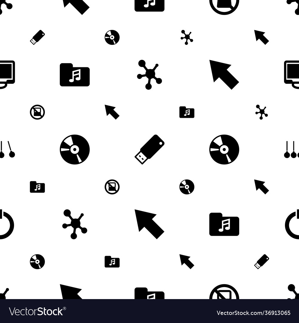 Computer icons pattern seamless white background Vector Image