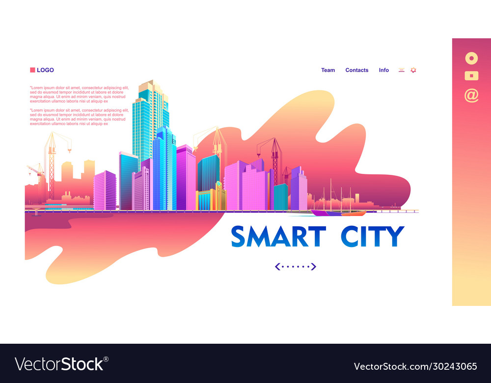 Conceptual horizontal banner homepage template Vector Image