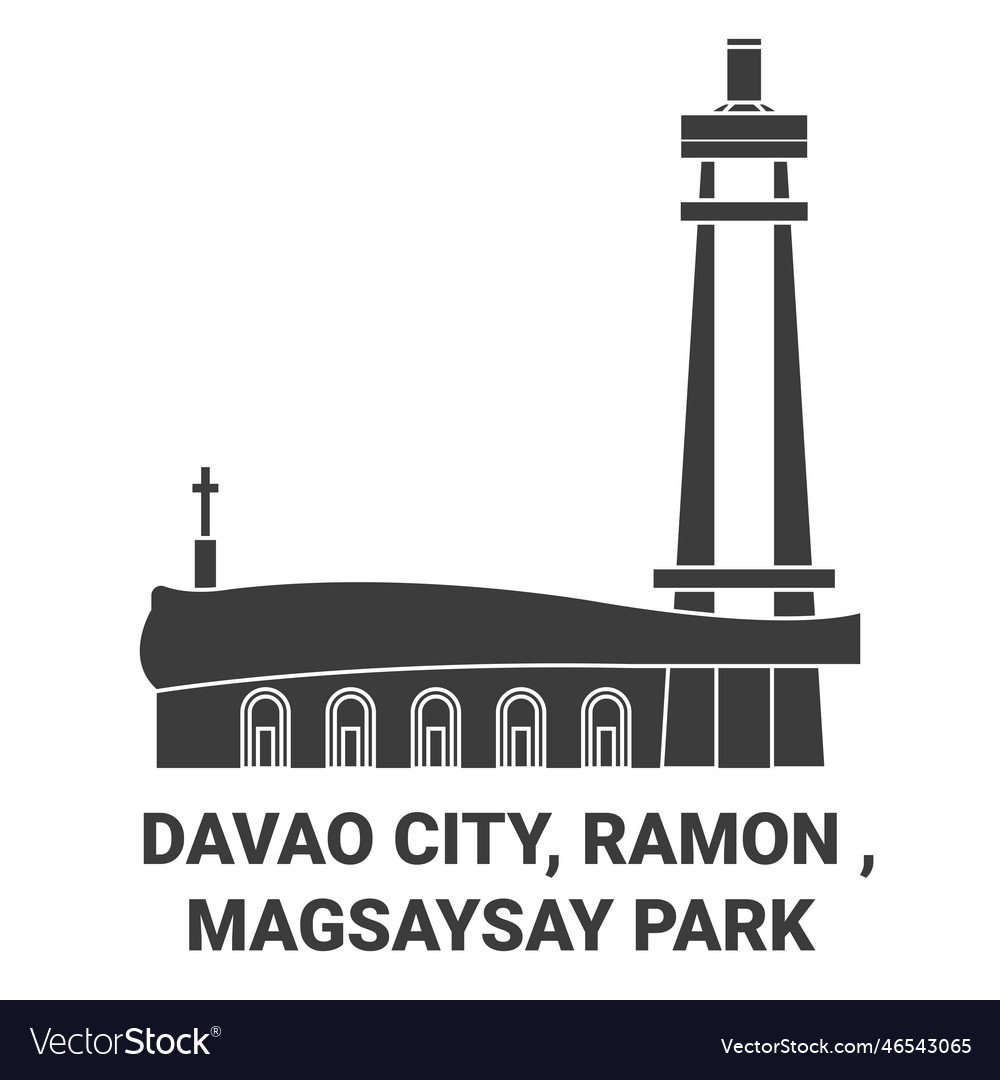 Philippines davao city ramon magsaysay park Vector Image