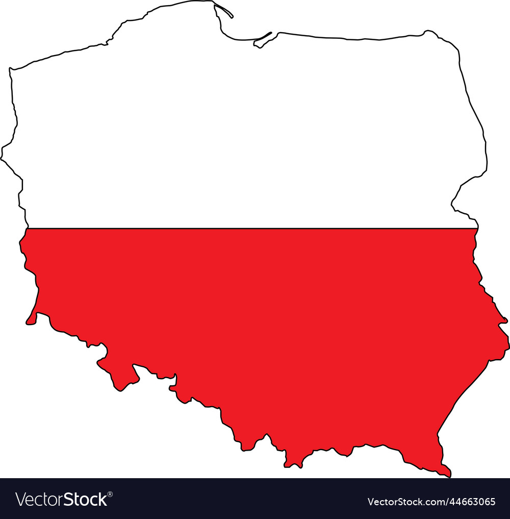 Poland map Royalty Free Vector Image - VectorStock