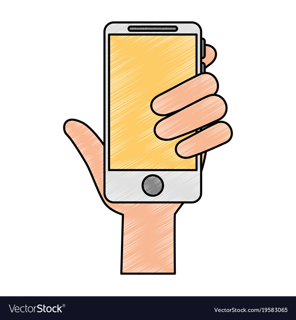 Smartphone device with hand human