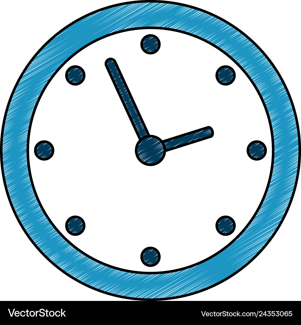 Time clock isolated icon Royalty Free Vector Image