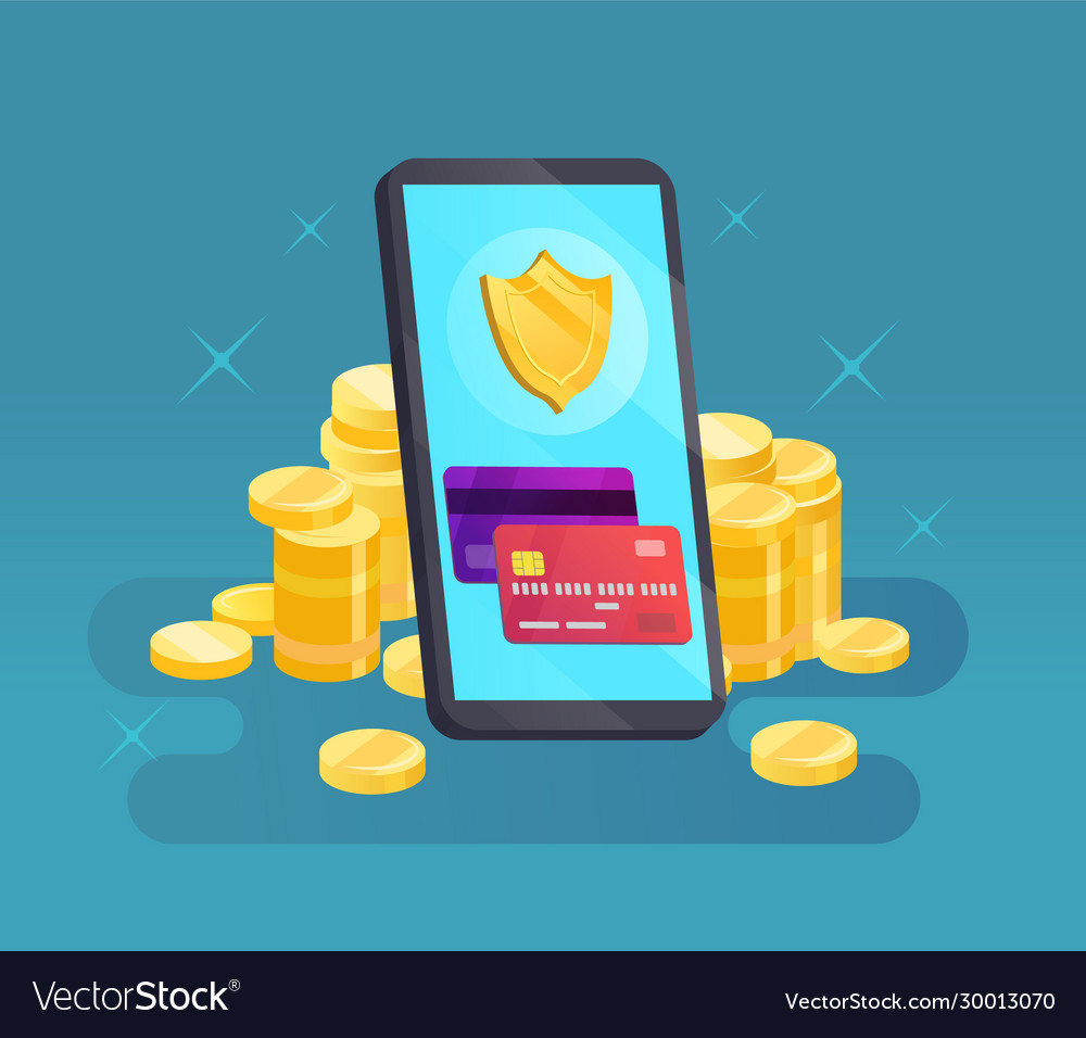 Mobile phone and card with shield money