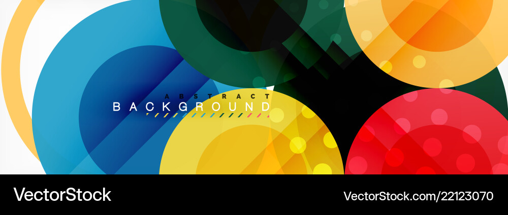 Overlapping circles design background Royalty Free Vector