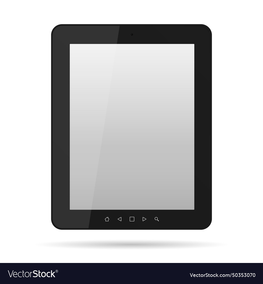 Tablet black computer Royalty Free Vector Image