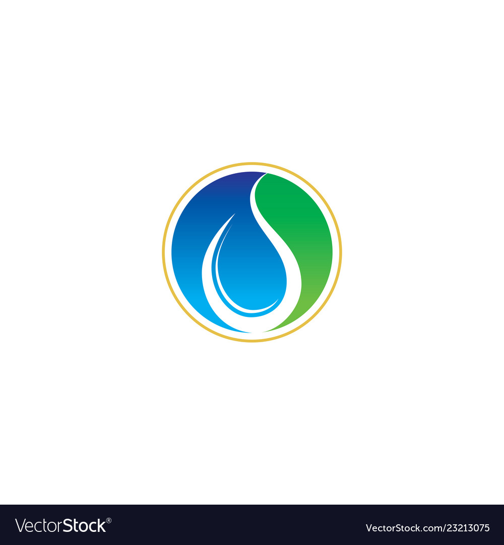 Circle waterdrop logo Royalty Free Vector Image