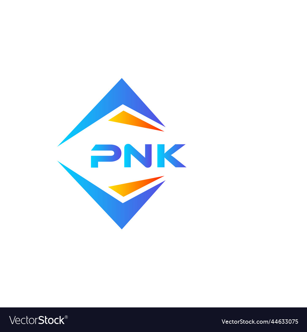 Pnk abstract technology logo design on white