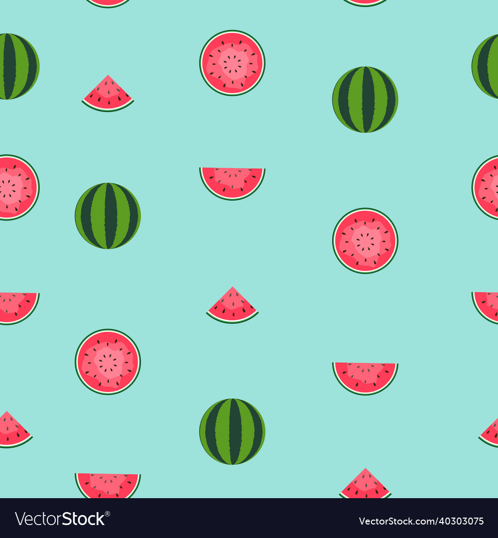 Seamless pattern background with watermelon