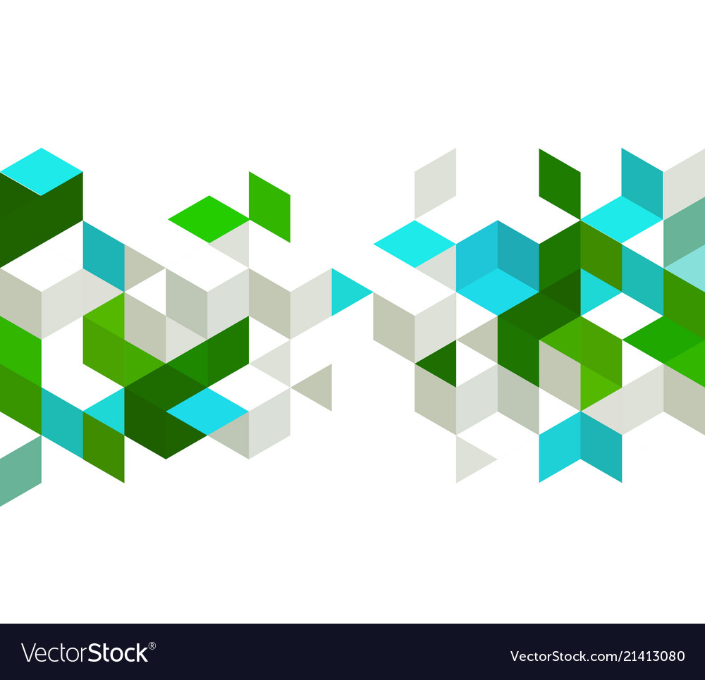 Abstract background with color cubes and grid Vector Image