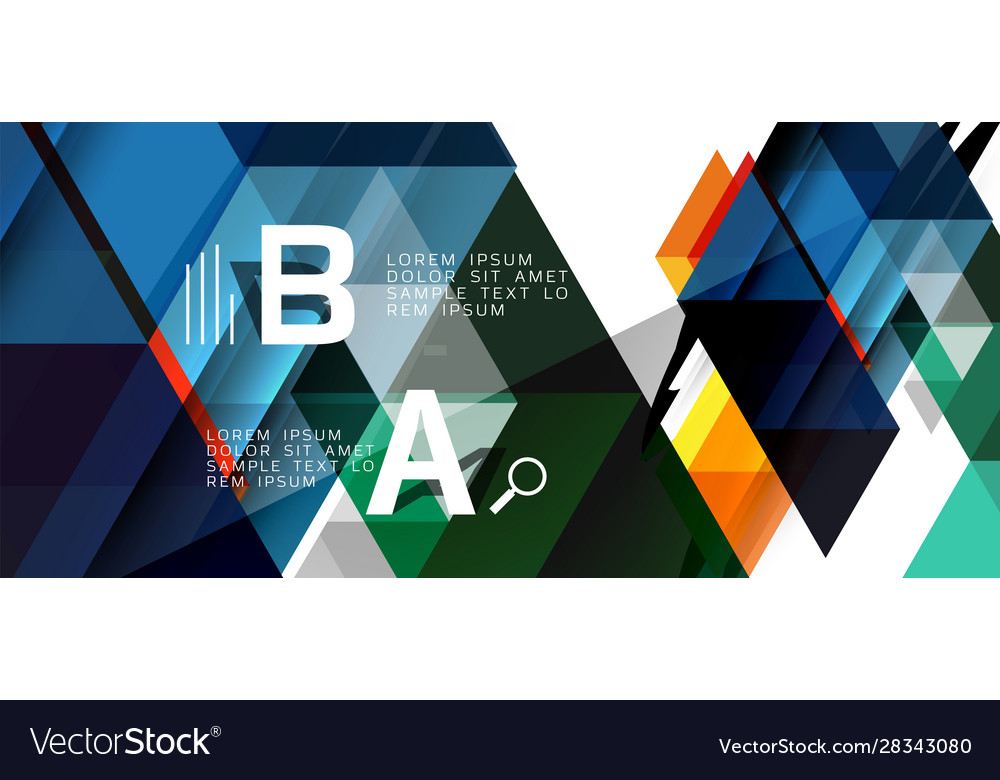 Abstract triangle pattern colorful backdrop Vector Image