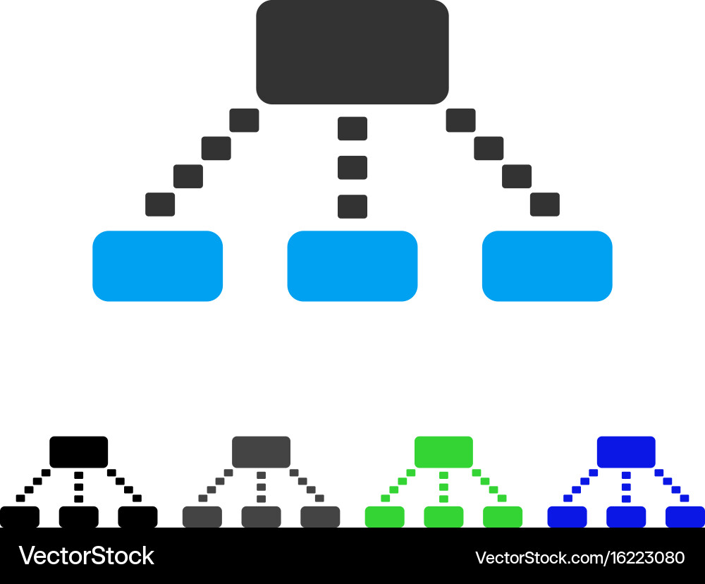 Dotted scheme flat icon Royalty Free Vector Image
