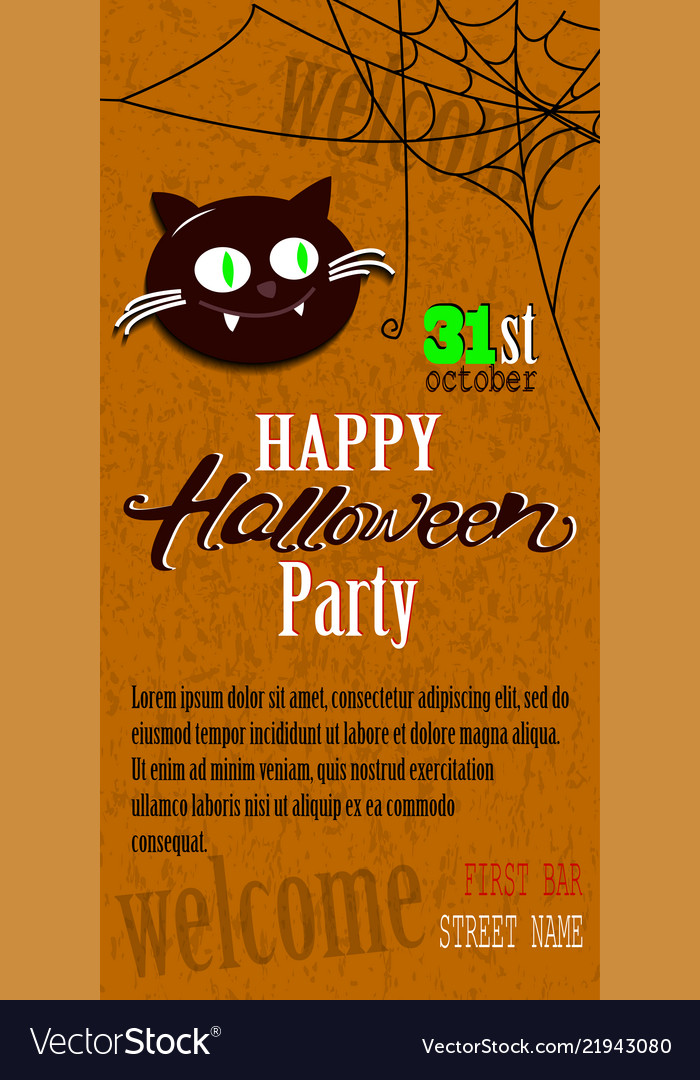 happy halloween invitation card template with halloween invitation template