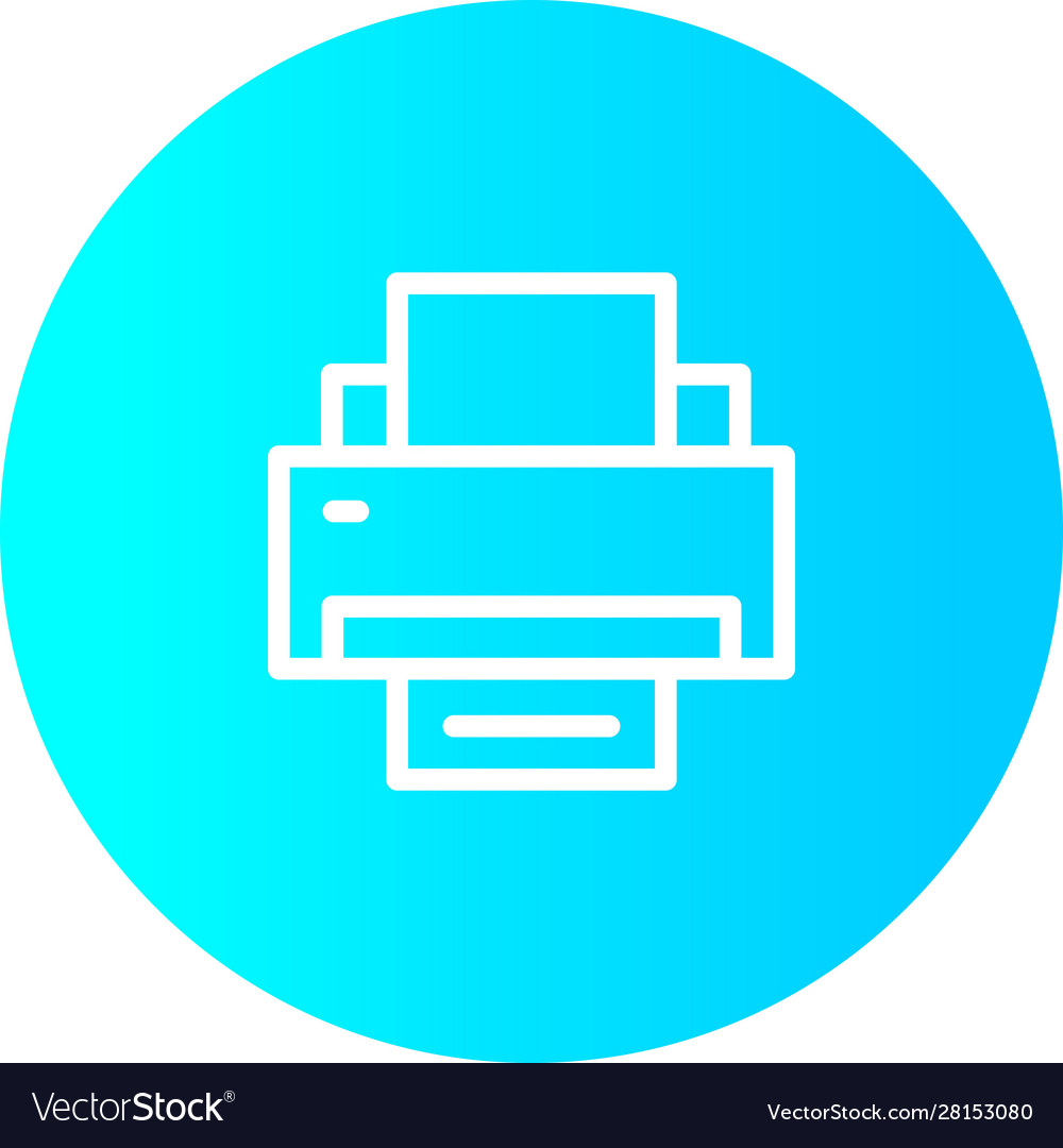 Printer icon with white background