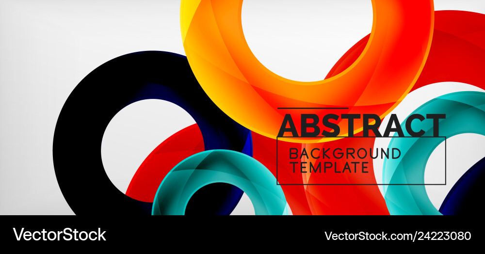 Rings abstract background Royalty Free Vector Image