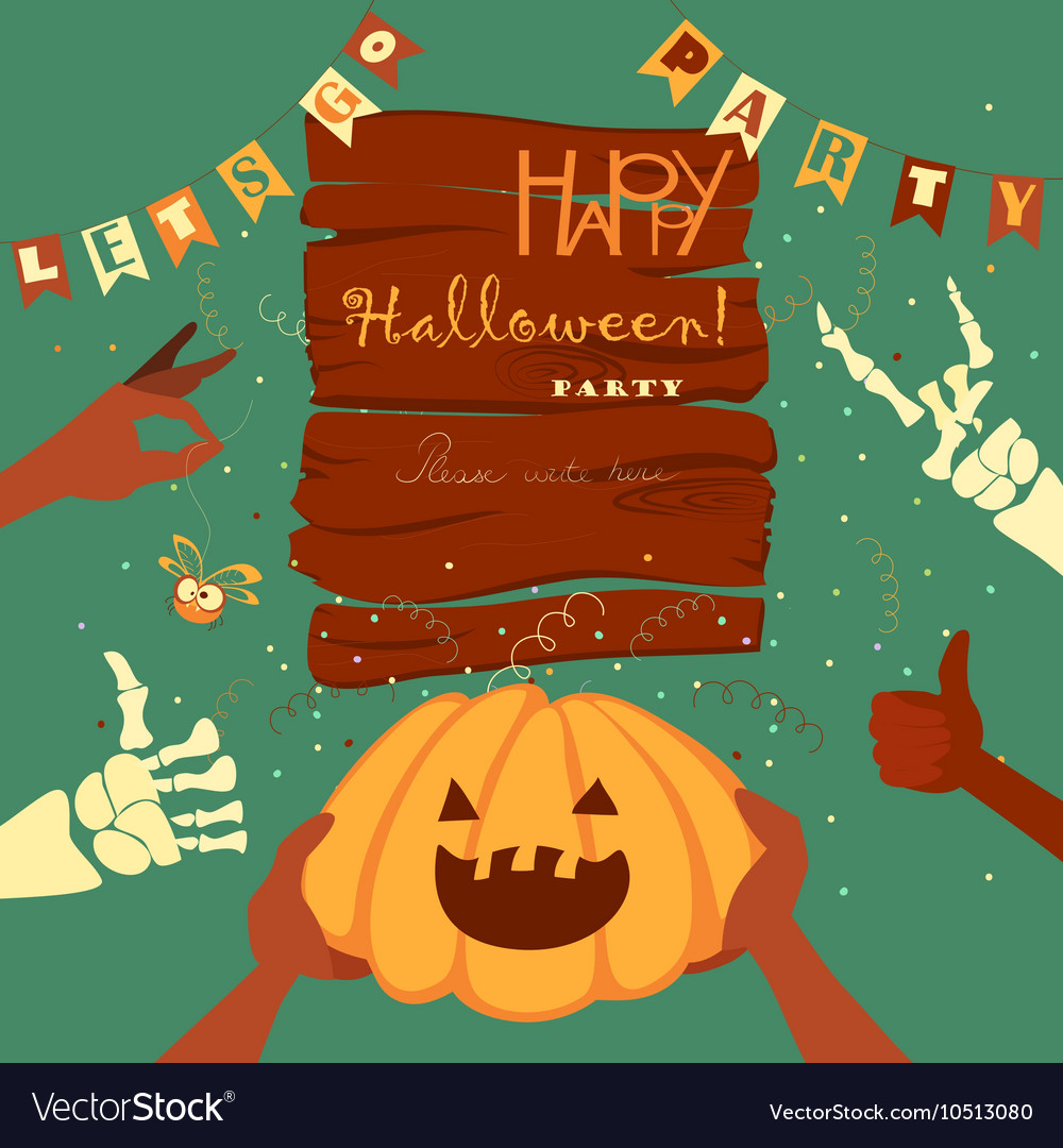 Trick or treat halloween poster background card