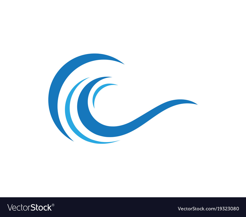 Water wave logo template