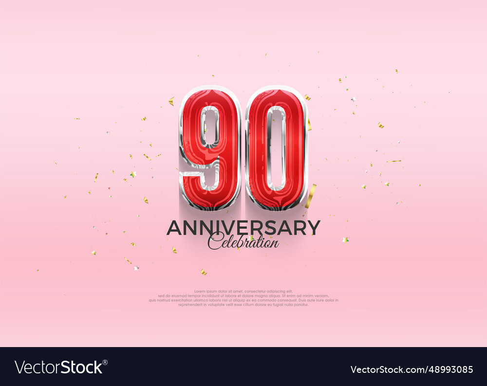 90th anniversary celebration 3d design