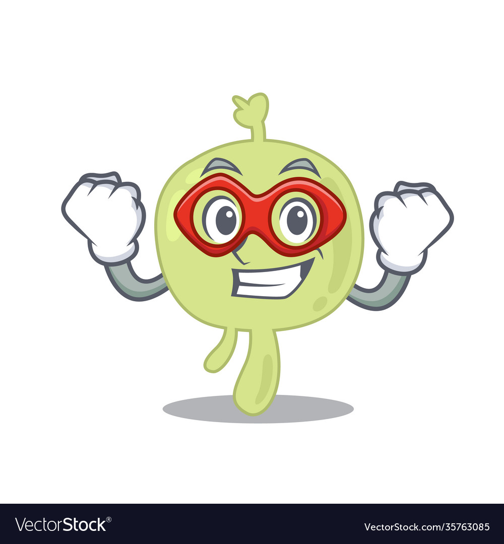 A cartoon drawing lymph node in super hero Vector Image