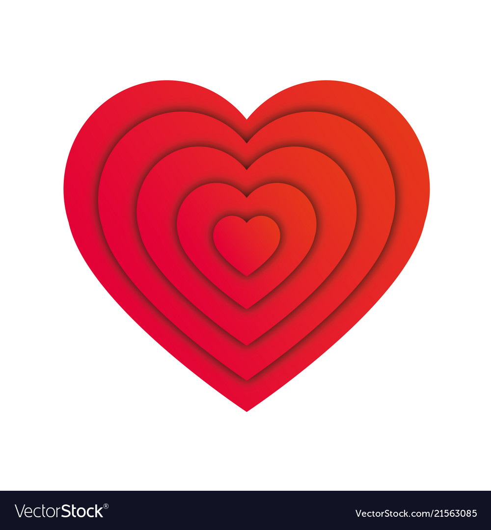 Abstract heart shape love concept Royalty Free Vector Image