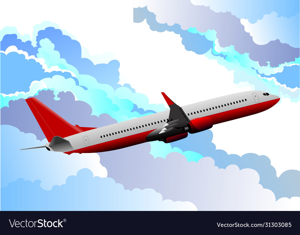 Airplane on air Royalty Free Vector Image - VectorStock