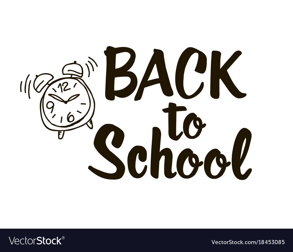 Back to school - lettering calligraphy phrase Vector Image