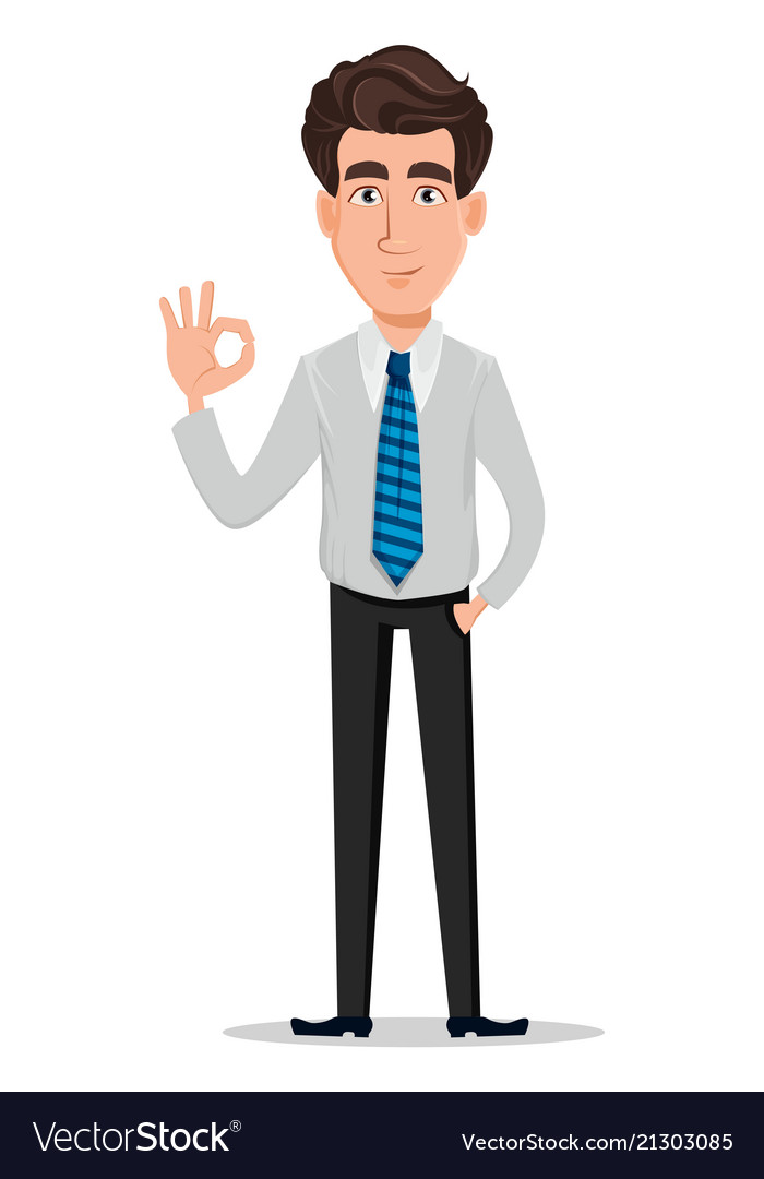 Business man in office style clothes Royalty Free Vector