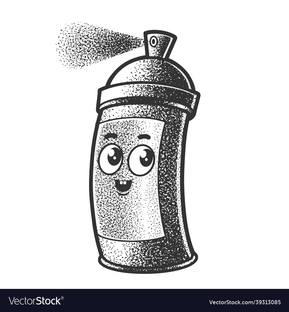 Spray Can Cartoon   Cartoon Spray Paint Can Sketch Vector 39313085 