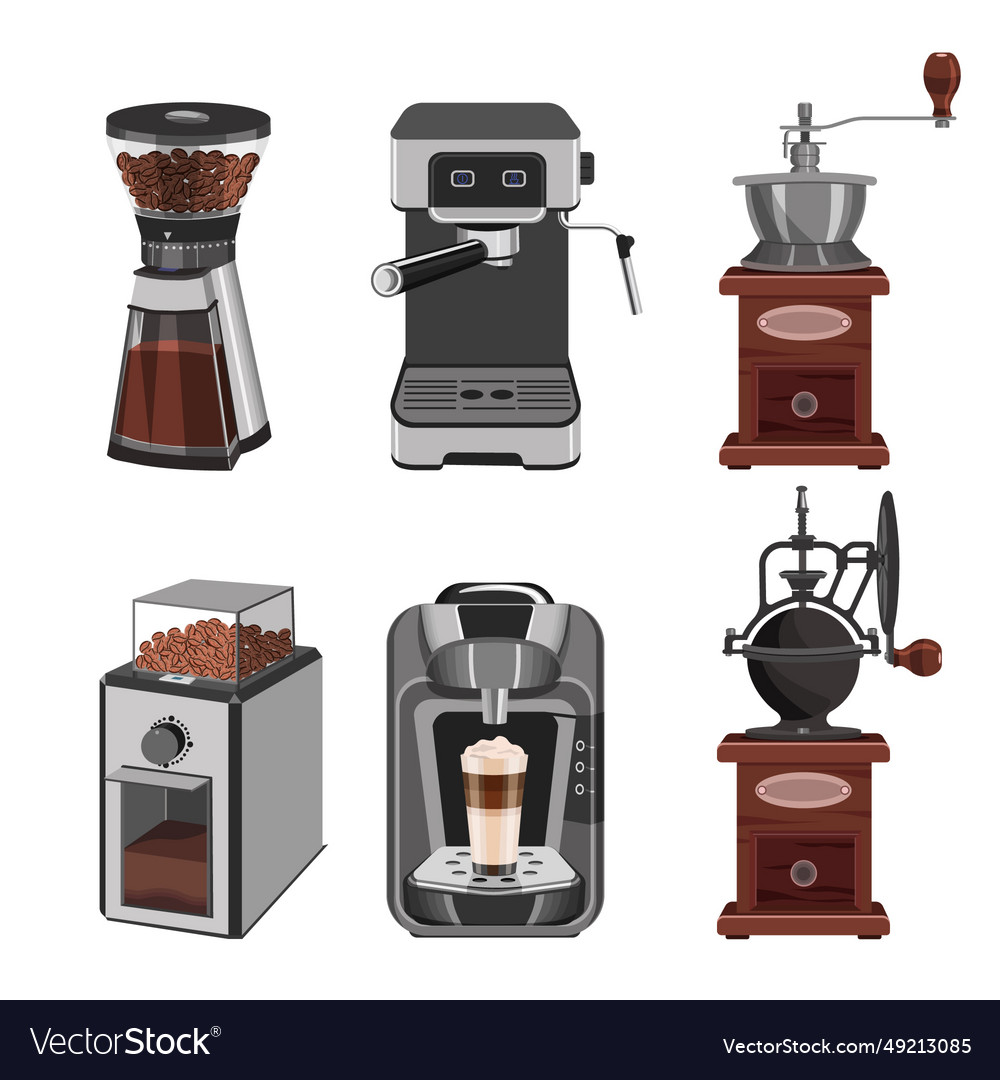 Collection of coffee makerscoffee grinders